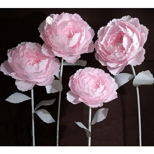 30/40/50cm Large Peony Head Paper Flowers for Home Decor Fake Flower Decoration Wedding Wall Background Party Decoration Crafts
