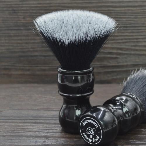 DS soft captain shape black synthetic hair knot black resin handle shaving brush for man wet shaving tool