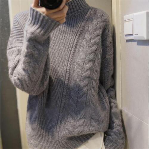 Gejas Ainyu 2020Autumn Winter turtleneck sweater Womens sweater Thicken Loose Cashmere sweater women pullover women knitting