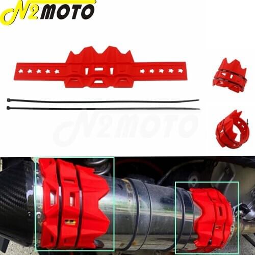 Red Exhaust Tail Pipe Protector Shield Cover Protector Guard For SXF EXCF SX XC XCW XCFW EXC 125 150 250 350 450 2004-2018