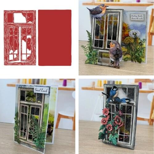 2021 NEW Doors and window Metal Cutting Dies for DIY Scrapbooking Crafts Stencils Make Photo Album Template Handmade Decoration