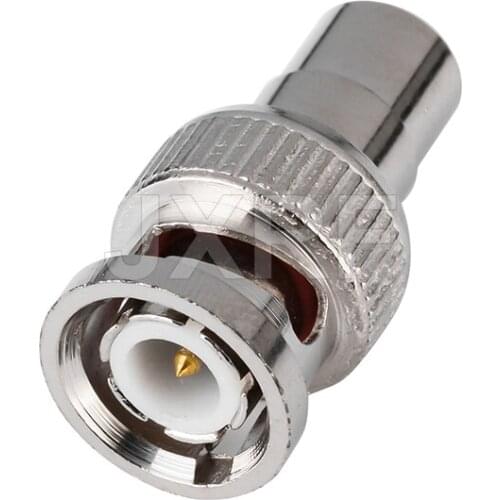 JXRF Connector BNC Male Jack to RCA Female Plug Straight Convert Connector Adapter for CCTV Security Camera Surveillance Video