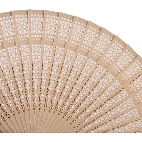 Foldable Sandalwood Handheld Fan Summer Outdoor Decoration Party Accs Favors