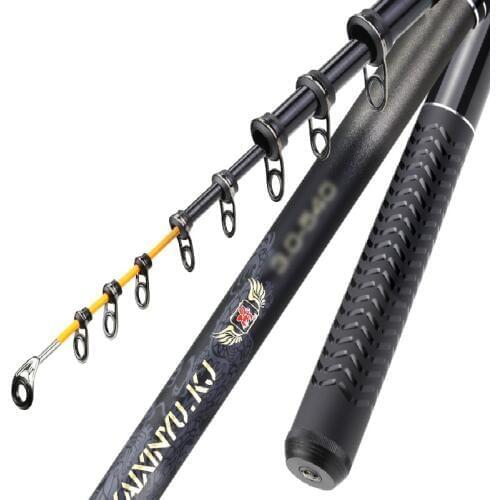 3# 4# Rock Fishing Olta Telescopic Fishing Rod Pod Portable Spinning Canne Peche Carp De Pesca Fishing Gear 3.6M 4.5M 5.4M 6.3 M