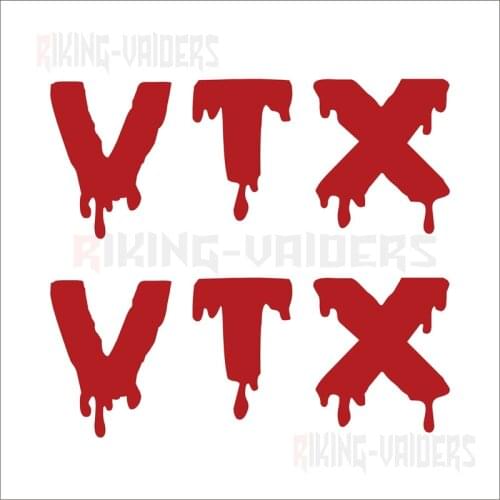 Custom Vinyl Decal Sticker BLOOD Letter Decals Fuel Tank Stickers For Honda VTX 1300 1800