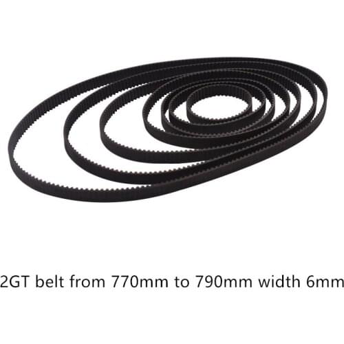 3D printer belt GT2 closed loop rubber 2GT timing 360 362 364 366 368 370 372 374 376 378 380 Length 360mm to 380mm width 10mm