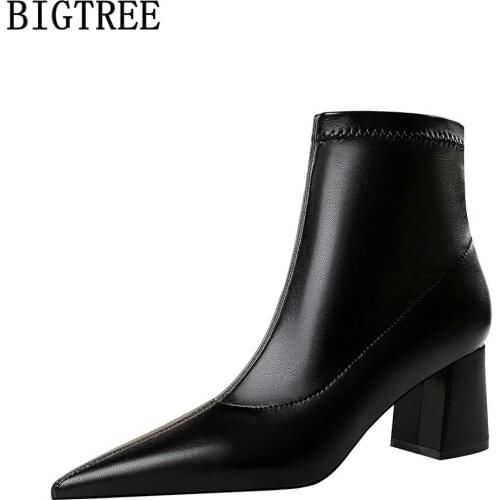 Ankle Boots Shoes For Women 2021 High Heels Women Boots Shoes Black Boots Women Chaussure Femme Bottine Femme Schoenen Schuhe