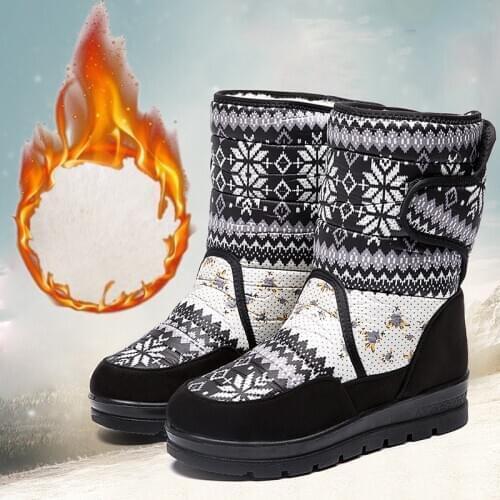 2019 Autumn Winter Boots Women Snow Boots Non-slip Waterproof Winter Shoes Platform Boots Thick Fur Warm Advanced Women Boots