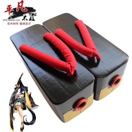 Womens Japanese Oiran Tayu Platform Koma Geta Clog Flip-flop Cosplay Slipper Shoes Cosplay High Heel New 4Styles Red M02