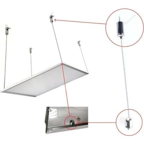 1m Steel Wires & Screws Suspension Mounting Wire Kit Led Lights Rope Wire Adjustable Hanging Accessories For Ceiling Lamp P A7L9