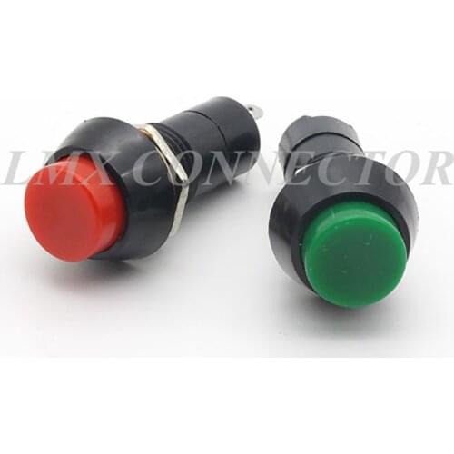 10PCS Round Push Button Switch PBS-305 1A250VAC Red/Green Self-Locking/No Lock Reset Hole Size Diamete16mm