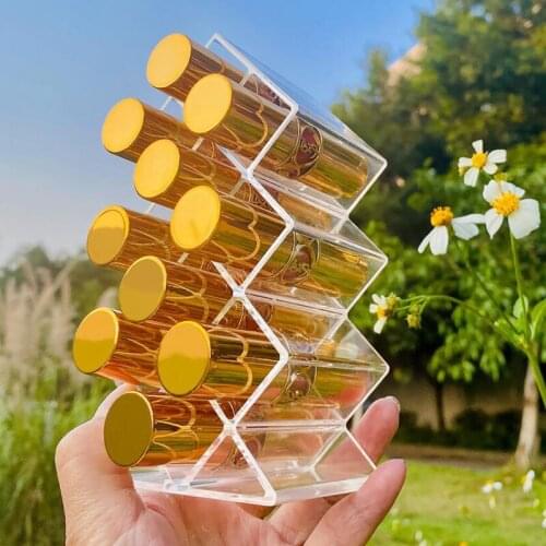 10 Grids Lipstick Storage Box Makeup Organizer Cosmetic Display Stand Lip glaze Holder Transparent Cosmetics Container