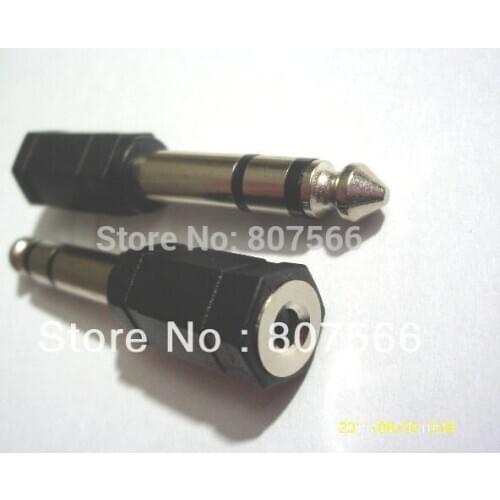 1000pcs lot Nickel plating 3.5mm Stereo TS Female to 6.3mm 1/4" inch Stereo Male connector Selling