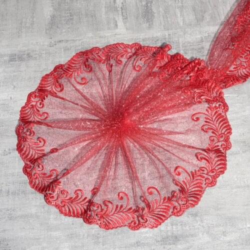 20Yards Red Black Dress Lace Handicraft Wedding Clothes Sewing Supplies Decorative Lace Ribbon Fabric