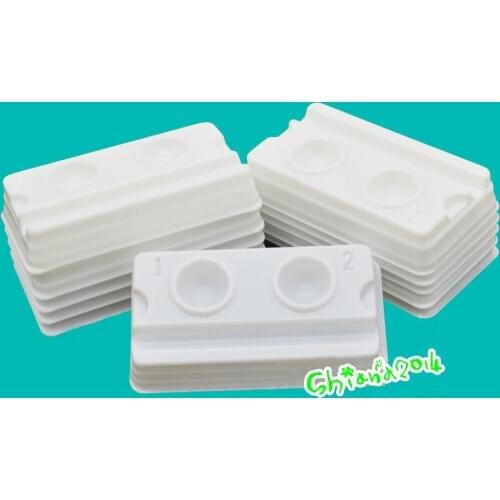 200pcs/box Dental Mixing Wells Disposable Bonding Resin Adhesive 2 holes New