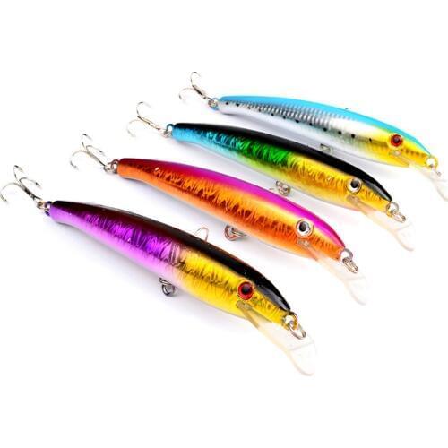 4PCS Sea Fishing Pencil Minnow Frashwater Fish Bass lure hook baits 17cm/26g