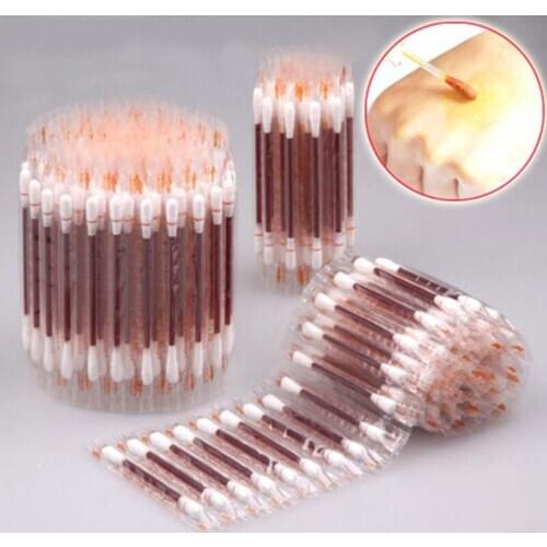 50PCS/Lot Cotton Emergency Swab Disposable Medical Alcohol Cotton Stick Iodine Swab Disinfected Swab for Children