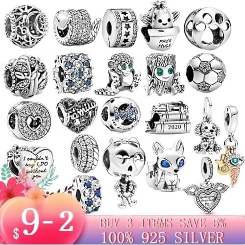 2021 New 925 Sterling Silver Free Hugs Cactus Charm Beads Fit Original Pandora Bracelet Fine Silver Jewelry Gift