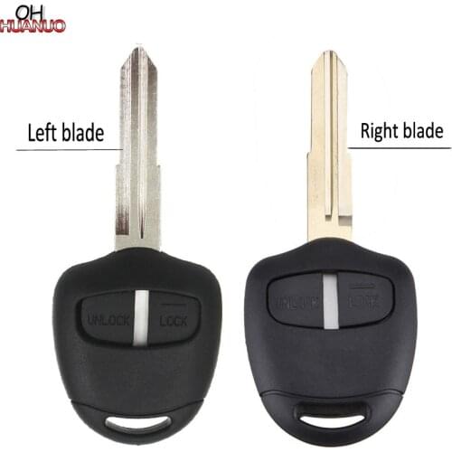 2 Button Remote Key Shell Case Fob for Mitsubishi Pajero Sport Outlander Grandis ASX Uncut Left Blade Right Blade