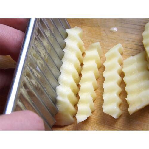 Potato Wavy Edged Knife Stainless Steel Plastic Handle Kitchen Gadget Carrot Vegetable Fruit Cutting Peeler Cooking Tool