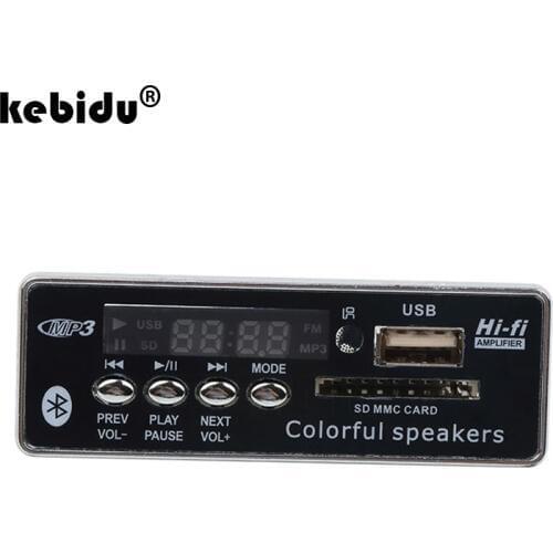 Kebidu Hot Sale Bluetooth MP3 Decoder Board Decoding Player Module Support FM Radio USB/TF LCD Screen Remote Controller New