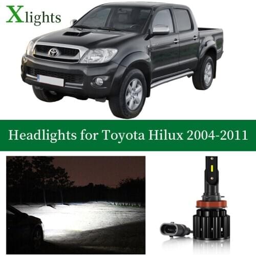 Xlights Car Bulb For Toyota Hilux 2004 2005 2006 2007 2008 2009 2010 2011 Led Headlight Low High Beam Canbus Lamp Accessories