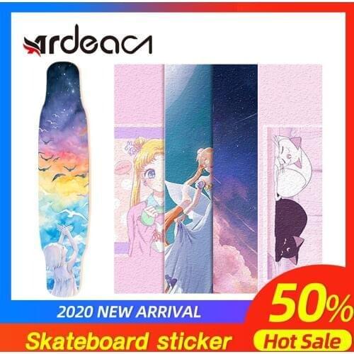 ARDEA Longboard Sandpaper Skateboard 122*26cm Scooter Deck Griptape Abrasive Paper Electric Double Rocker Skate Board Grip Tape