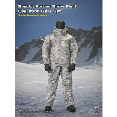 1:6 Scale Soldier Winter Doll Snow Suit Set 12 Inch Figure Toy Body Model Clothing Accessories Fits Collection Gift Display