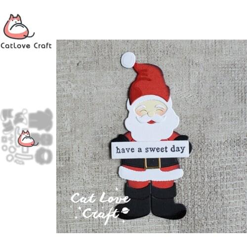 Catlove Christmas Santa Claus Metal Cutting Dies Scrapbooking Stencil Die Cuts Card Making DIY Craft Embossing New Dies For 2021