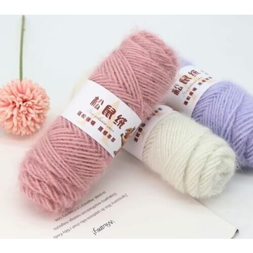 Soft Long Squirrel cashmere Yarn Towel Yarn Thread for Hand Knitting Crochet Sweater 5pcs 500g RX1