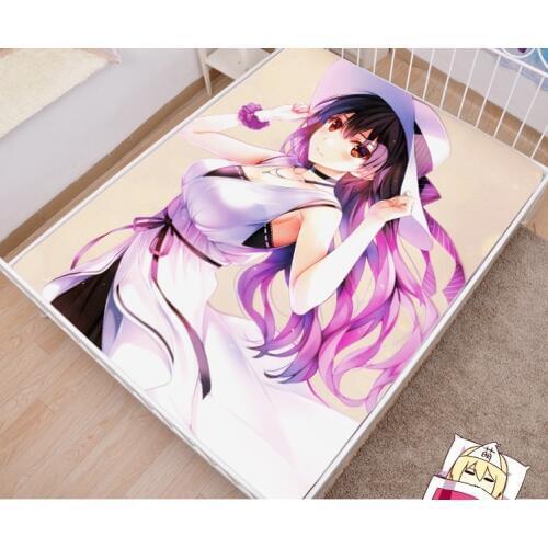 Japanese Anime Cartoon Saenai Heroine no Sodatekata Mattress Cover Fitted Sheet Fitted cover bedspread counterpane No.3