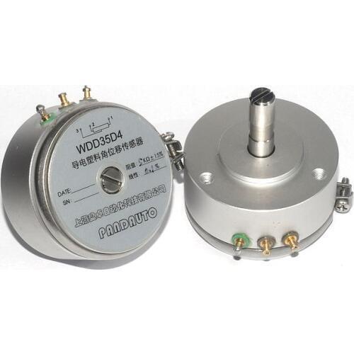 Cheap 0.1% linearity WDD35D-4 conductive plastic angular displacement sensor potentiometer 1K 2K 5Kohm for sale