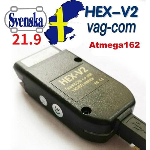 Highest Vag Com 21.3 Interface Hex v2 Vagcom 20.12 Diagnostic Tool FOR VW AUDI Skoda Seat Swedish English ATMEGA162+16V8+FT232RQ