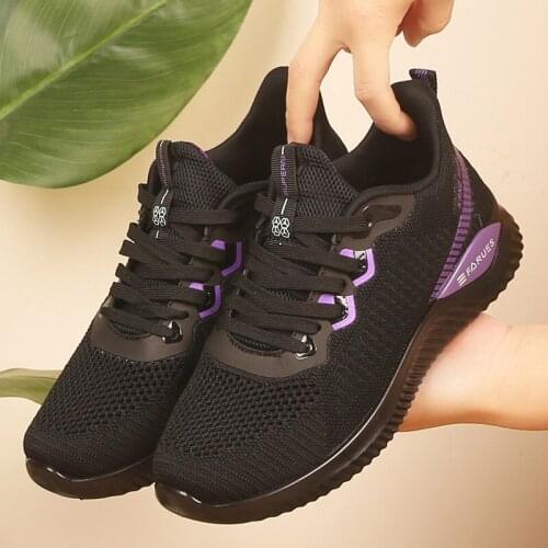 New Listing Sneakers Women Shoes Ladies Slip-On Knit Solid Color Sneakers for Female Sport Mesh Casual Shoes for Women