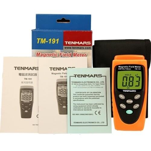 New TENMARS TM-191 Magnetic Field High Quality Gauss Meter TM191