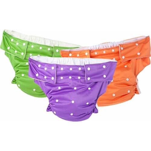 5 Sets Adult Nappy PUL Waterproof Reusable Incontinence Pants Adult Cloth Diaper Cover Washable Inserts Adjutable Size Pink Blue