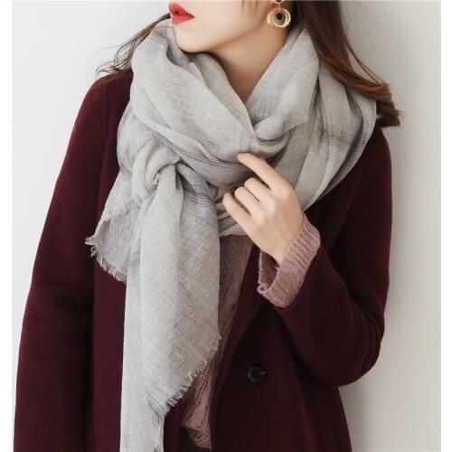 100% pure wool scarf shawl winter dual-use female autumn Women wool scarf