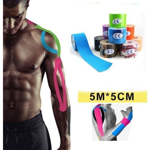 Kinesiology Tape Athletic Tape Sport Recovery Tape Strapping Gym Fitness Tennis Running Knee Muscle Protector Scissor