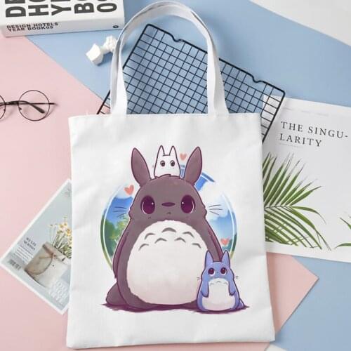 Totoro shopping bag grocery jute bag tote recycle bag bolsa shopper bag boodschappentas fabric net jute custom