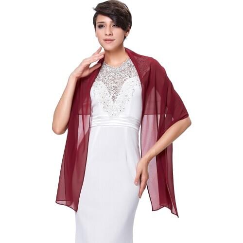 Ynqnfs PJ12Chiffon Long Shawl Scarf Wedding Party Wrap Shrug Cover