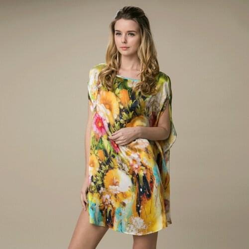 Golden Floral Silk Satin Dresses Women Fashion 2021 Summer Long Casual Sexy Office Work Daily Sleeping Dress Plus Size Loose