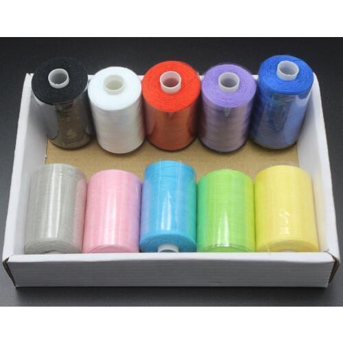 1 Set DIY 402 Quality Hand Stitching Embroideried Line Home Handmade Sewing Tools 10 Colors Embroidery Thread with Core