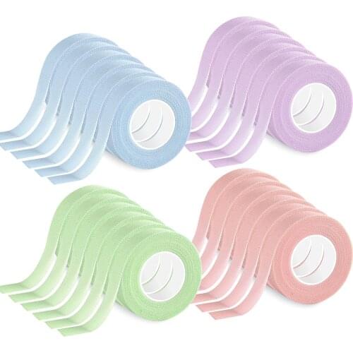 20PCS Non Woven Fabric Purple&Green Pink Lash Tape For Eyelash Extension Micropore Tape Eye Pad Tape for Eyelash Grafting Tools