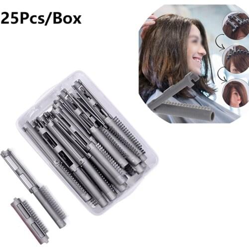 25Pcs Fluffy Hair Cold Perm Rods Air Bang Styling Bars Hair Rollers Morgan Perm Curling Curler Clips Tool Set