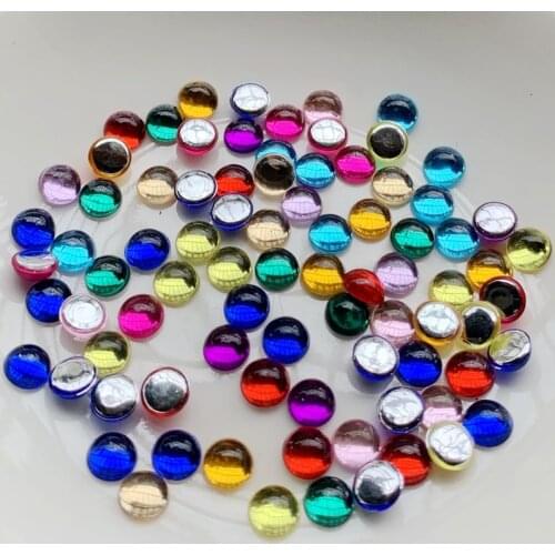 6mm semicircle Acrylic flat back nail art mobile phone decorative jewelry making accessories nail rhinestones nail supplies