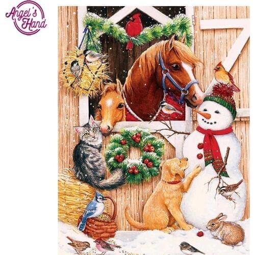 5D DIY diamond embroidery snowman and animals diamond painting Cross Stitch full square Rhinestone mosaic home decoration