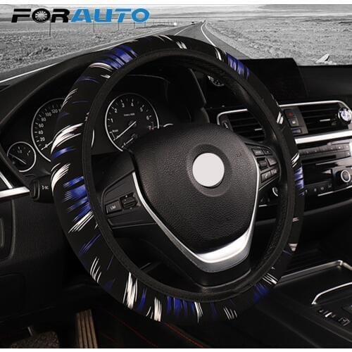 Car Steering-Wheel Cover Auto Supplies Elastic Band Steering Wheel Cover Cars Accessories Skidproof Soft Interior Accessories