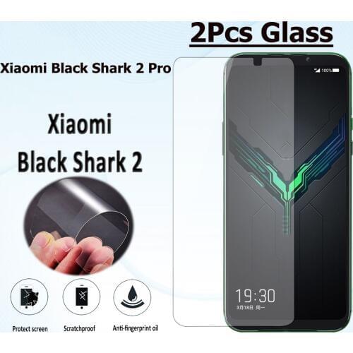 2Pcs For Xiaomi Black Shark 2 Protective Tempered Glass For Xiaomi Black Shark 2 Pro Phone Screen Glass Film