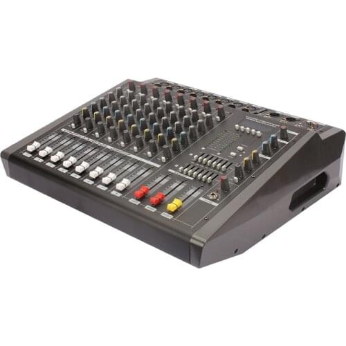 ELM 8 channel power mixer effect sound mixer dj console professional audio mixer equalizer power amplifier