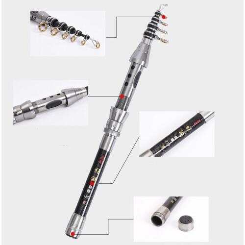 Carbon ultra short mini sea fishing rod 1.5m-2.4m portable travel fishing rod